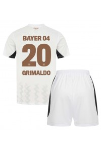 Bayer Leverkusen Alejandro Grimaldo #20 Babytruitje Uit tenue Kind 2024-25 Korte Mouw (+ Korte broeken)